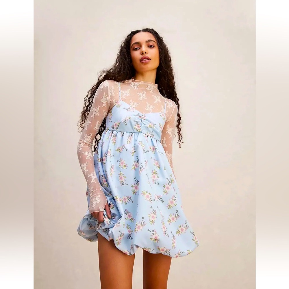 Free People In A Bubble Mini Dress